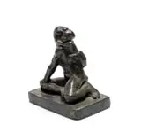 Moses Kottler, Mother and Baby, bronze with a brown patina