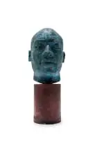 Dumisani (Praise) by Anton Smit, painted GRP, on a painted cement base, offered Jun 2025