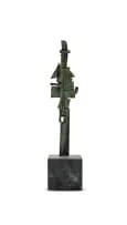 Johann Moolman, Untitled (Abstract Figure I), bronze with a verdigris patina