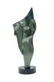 Johan van Heerden, Untitled (Abstract Form), painted fibreglass, on a painted steel base