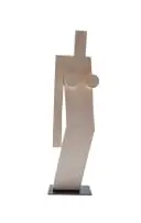 Johann Moolman, Abstract Female Form, painted wood, on a painted steel base