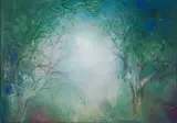 Anton Uys, Moonlight, oil on photographic print laid down on board