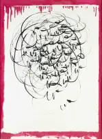 Farai Engelbrecht, Abstract in Red and Black, oil on canvas laid down on board