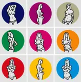 Richard Scott, This Way; Now It's Your Turn; Hello Boys; Come Here; Who Wants to Know; Come Here; Why; Hi; Show Me Yours First, nine, screenprint on paper