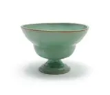 Lobed pedestal vase by Linn Ware & Ceramic Studio, sage-glazed earthenware, sold May 2025