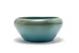Linn Ware, Tapering bowl with inverted rim, blue-glazed earthenware
