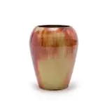 Linn Ware, Ovoid-shaped vase, cream- and russet-glazed earthenware