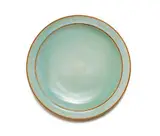 Charger by Linn Ware & Ceramic Studio, green- and rust-glazed earthenware, sold May 2025