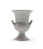 Linn Ware & Ceramic Studio, Two-handled urn-shaped pedestal vase, cream-glazed earthenware