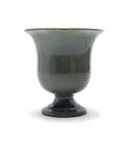 Linn Ware & Ceramic Studio, Pedestal urn with flared neck, grey-glazed earthenware