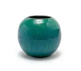 Linn Ware & Ceramic Studio, Bulbous bowl, mottled blue- and green-glazed earthenware