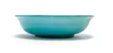 Bowl with flared lip by Linn Ware & Ceramic Studio, blue-glazed earthenware, sold May 2025
