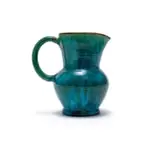 Linn Ware & Ceramic Studio, Baluster-shaped jug with tall neck, blue- and green-glazed earthenware