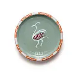 Linn Ware, Plate, painted with bird and 'Elli'