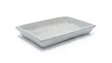 Linn Ware, Large rectangular dish, white-glazed earthenware