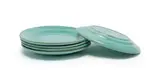 Fish plates, five by Linn Ware & Ceramic Studio, turquoise- green- and blue-glazed earthenware, sold May 2025
