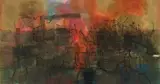 Louis Maqhubela, Sofiatown (sic), mixed media on paper