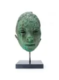 Lionel Smit, Divert Fragment, bronze with a verdigris patina, on a granite base
