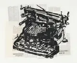 William Kentridge, A Universal Archive, lithograph and collage on paper