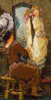 Adriaan Boshoff, Playing Dress-up, oil on canvas laid down on board