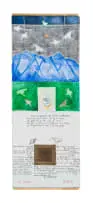 Breyten Breytenbach, Boekdoek Lappesait 6, mixed media with earth on unstretched canvas