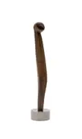 Edoardo Villa, Standing Figure, bronze with a red-brown patina, on a steel base