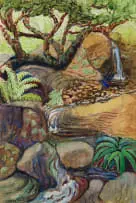 Edith King, Kloof Stream, watercolour on paper