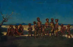Dorothy Kay, The Amatola Mountains: Eastern Cape Youths, oil on canvas laid down on board