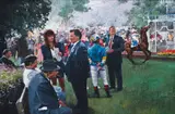 John Meyer, Before the Fourth Race, acrylic on canvas