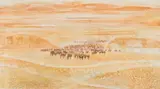 Gordon Vorster, Antelope in a Desert Landscape, oil on canvas