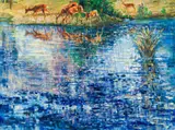 Impala Reflections by Zakkie Eloff, oil on canvas, offered May 2025