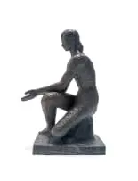 Moses Kottler, Girl with Cupped Hands, 1960, bronze with a dark brown patina