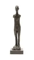 Male Nude by Deborah Bell, bronze with a black patina, on a granite base, sold May 2025