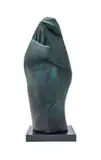 Edoardo Villa, Owl I, bronze with a verdigris patina, on a granite base