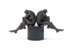 Anton Smit, Echo Double, GRP (Glass Reinforced Polymer), on a concrete base