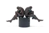 Anton Smit, Echo Double, GRP (Glass Reinforced Polymer), on a concrete base