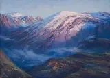 Hugo Naude, Mountain Landscape, oil on canvas