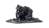 Anton van Wouw, Slegte Nuus, bronze with a brown patina; cast by the Nisini foundry, Rome