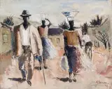 Gerard Sekoto, Walking Figures