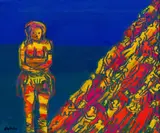 Walter Battiss, Haitian Woman, oil on canvas