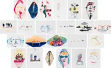 Robert Hodgins and Various Artists, Uhanga Dihangara (Coat Hanger Print Portfolio); Twenty-Four Watercolours, various print media, wire coat hangers, portfolio box and watercolour on paper