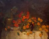 Frans Oerder, Still Life with Nasturtiums, oil on canvas
