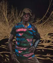 Man IV by Lena Hugo, pastel and charcoal on board, offered May 2025