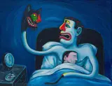 Norman Catherine, Dreaming with the Enemy, oil on canvas laid down on board