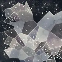 Karel Nel, Galactic Gestalts, sprayed pigment on bonded fibre fabric