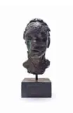 Lionel Smit, Broken Submerge, bronze with a brown and verdigris patina, on a painted steel base
