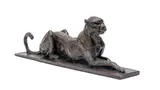 Dylan Lewis, Resting Cheetah Maquette (S133), bronze with a brown patina
