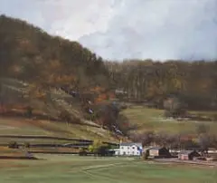 Near the Sprint by John Meyer, acrylic on canvas, sold May 2025