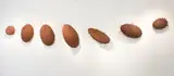 Marco Cianfanelli, Spheres - Future Past and Present I-VII, fibreglass, sand pigment and mild steel