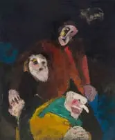 Albert Adams, Three Figures, oil on canvas